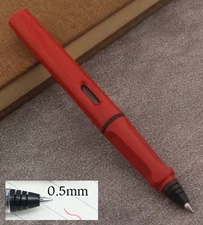 Ink Cartridge Rollerball Pen, Fine Tip (0.5 mm), Red with Chrome Clip