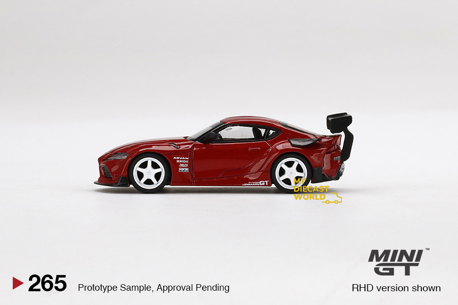HKS Toyota GT GR Supra 1:64 Renaissance Red MINI #265 Mini Diecast