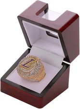 NW Championship Ring Display Case Single Box Real Wood |Single Stand 1 Slot| Gif