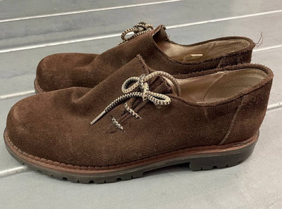 Stockerpoint Suede Leather Haferi Shoes Mens EU 42 US 9 Brown, Rubber Soles