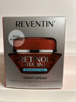 REVENTIN  Retinol + VITAMIN E Night Moisturizer Fragrance Free 1 oz  Each NEW