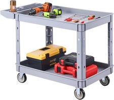 Utility Cart 550 Lbs Capacity 2 Tier Service Cart With 360 Swivel Fixed Utility Cart 550 Lbs Capacity 2 Tier Service Cart With 360 Swivel Fixed