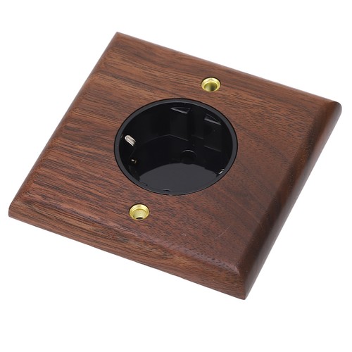 Wall Outlet Black Walnut Standard Retro Electric Wall Power Light Switch Socket - Picture 9 of 12