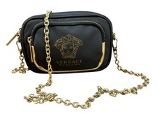 NEW Versace Parfums Shoulder Bag Purse Crossbody Gold Chain Strap Evening Bag