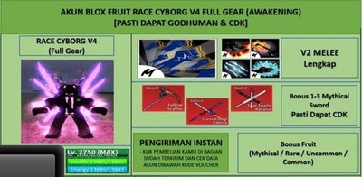 [Blox Fruits] | Cyborg V4 Full Gear (Awakening) CDK SG + Bonuses