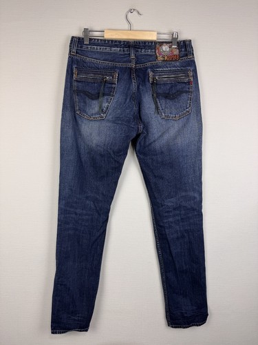 REPLAY ROGELYN Blue Denim Zip Beaded Pokets Button Fly Jeans W30 L32 - Picture 10 of 19