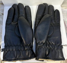 Gants De Ski En Vinyle Doux Noir Taille L Avec Doublure Zippée D'Hiver