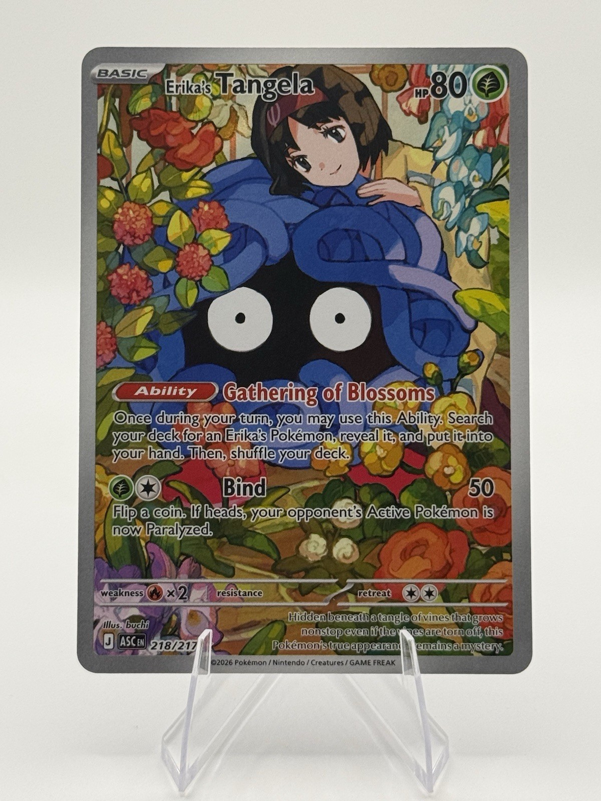 Erika's Tangela 218/217 Pokemon TCG Ascended Heroes Illustration Rare