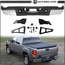 Rear Step Bumper Complete Chrome For Chevy Silverado Gmc Sierra 1500 2007-2013