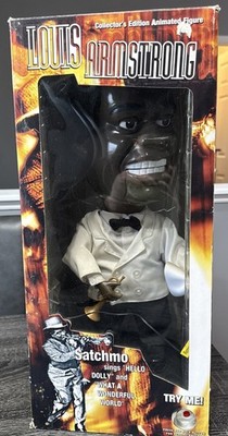 Louis Armstrong Satchmo Animated Singing Figure 19'' Works Gemmy 2002 Read