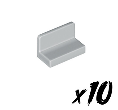 10x LEGO 4865b   1 x 2 Paneel   panel   hellgrau   Light Bluish Gray