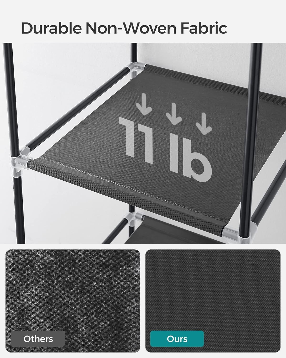 Portable Closet, Clothes Storage Organizer with 6 Shelves