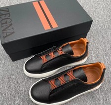 Z.egna TRIPLE STITCTriple Stitch Men'slow cut sports shoes, black ，box，dust bag