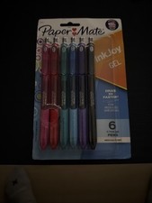 Paper Mate InkJoy Gel Pens, Medium Point, Assorted Colors, 6 Count New