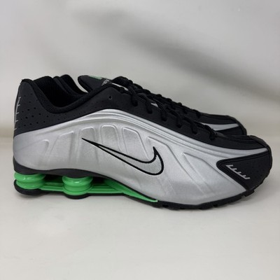 Nike Shox R4 Running Shoes Metallic Silver Black Green Men's Size 13 | eBay