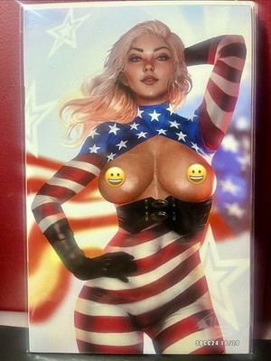 Patriotika #1 Shikarii Topless Virgin Mount Olympus Comics #18 Of 20 2024 SDCC