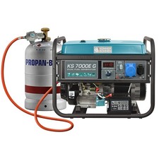 LPG Benzin Notstromaggregat Generator KS 7000E G Stromerzeuger Dual Fuel mit Gas
