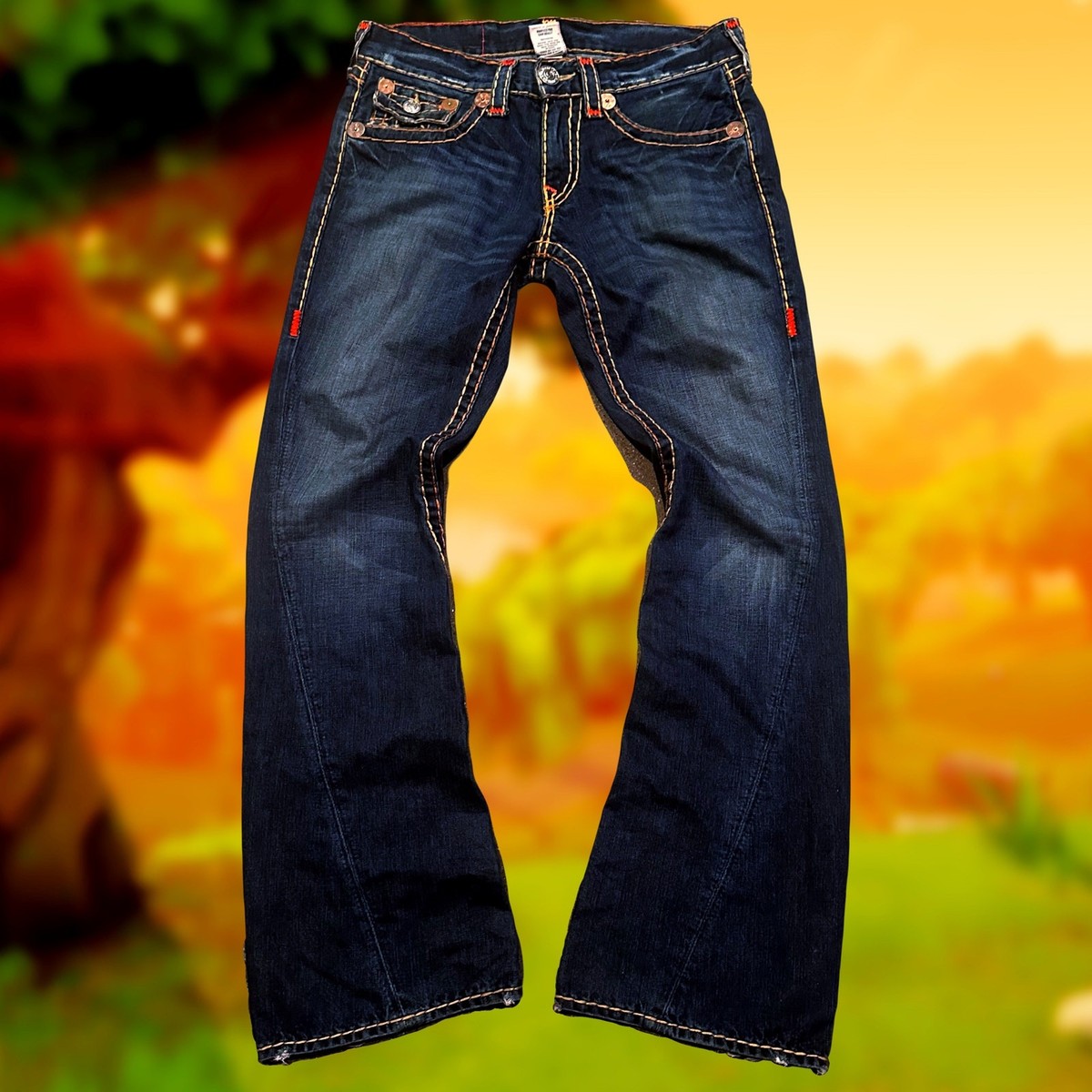 True Religion super t jeans thick stitching joey boot cut