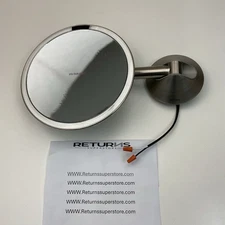 simplehuman 8” Wall Mount Hard-Wired Sensor Makeup Mirror ST3003 Stainless Steel