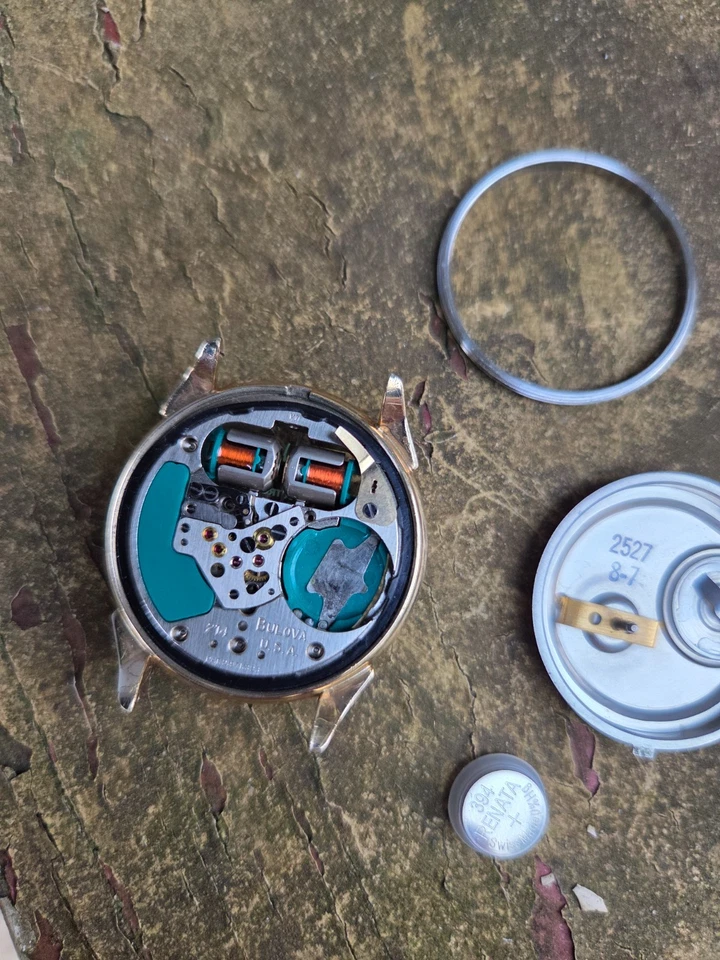 Bulova Accutron Spaceview 1967 conversión 214 M7 10 k GF funciona necesita servicio Foto 4 de 4