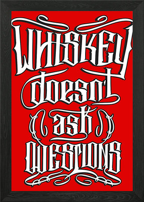 Whiskyrot gerahmtes Wandbild Poster Leinwanddruck Bild