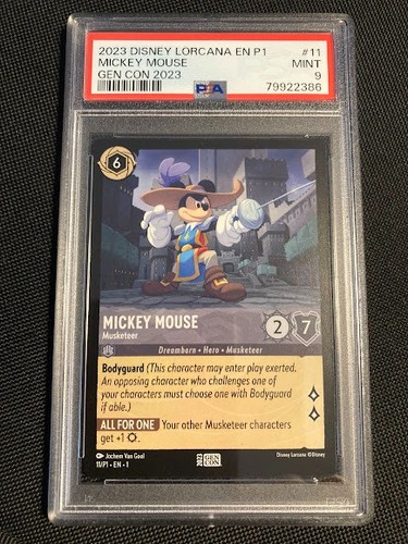 Mickey Mouse - Musketeer graded PSA 9 for sale on eBay