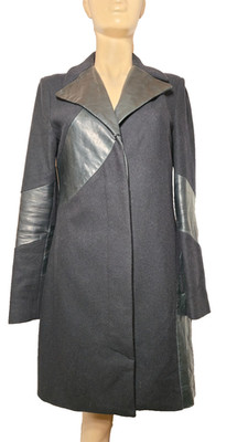 Guess by Marciano Wool Coat with Leather Details