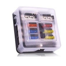 6 Way 12v Fuse Box 12volt Blade Fuse Block 6 Circuit Wnegative Bus Waterproof 6 Way 12v Fuse Box 12volt Blade Fuse Block 6 Circuit Wnegative Bus Waterproof