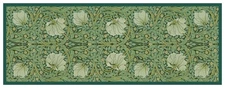 William Morris Green Pimpernel Runner Counted Cross Stitch Pattern