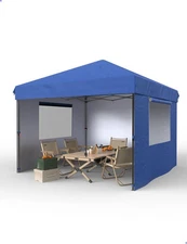 10x10 ft Canopy, Portable Pop-up Canopy with 3 Sidewalls, Waterproof UV