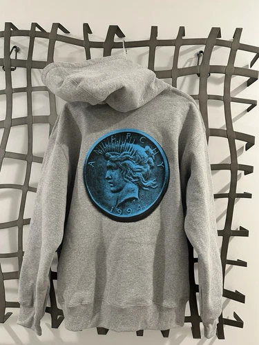 Sweat à capuche Supreme Anarchy pièce gris bruyère taille L FW24