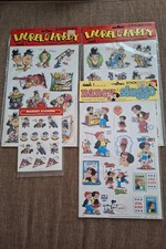 Vintage Laurel & Hardy, Nancy & Sluggo, Robby Rabbit Sticker Sheets Bundle of 4