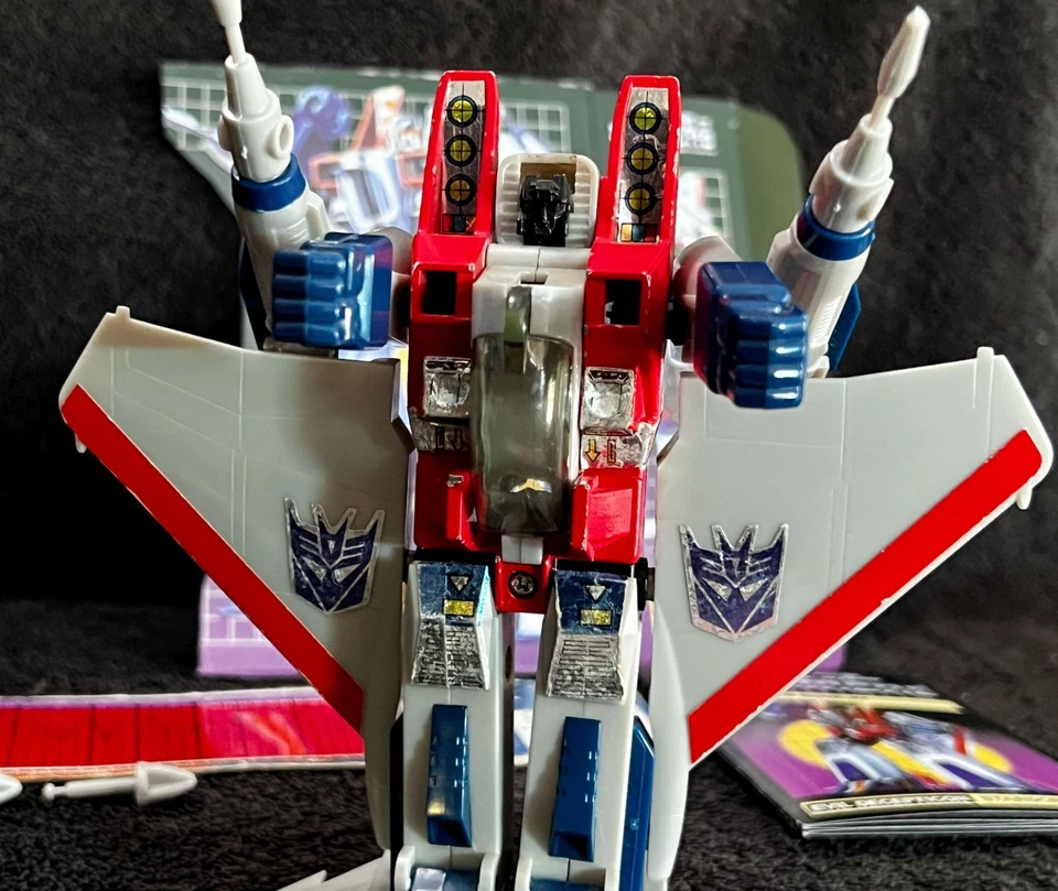 G1 1984 STARSCREAM • COMPLETE PRE RUB w/TECH SPEC • VINTAGE G1 TRANSFORMERS - Image 4 of 4