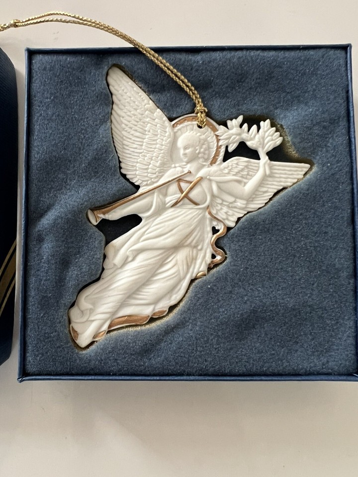 Wedgwood Bisque China Angel Holiday Christmas Ornament eBay