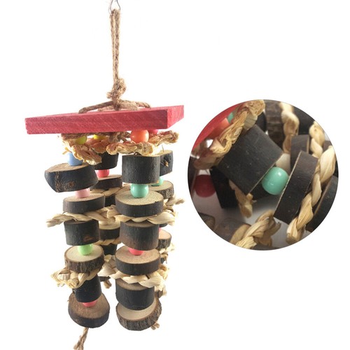 Bird Hanging Chewing Toy Parrot Tearing Toy Chew Ladder Bell - Picture 11 of 12