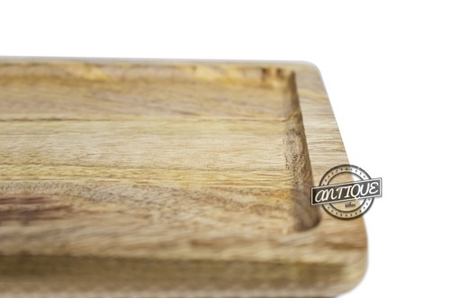 Wood Serving Tray Breakfast Dinner Kitchen Plate Wooden Tableware Handmade Gifts - Picture 2 of 4