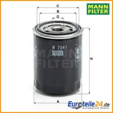 Oil filter Mann filter W7041 for Nissan Sunny II hatchback