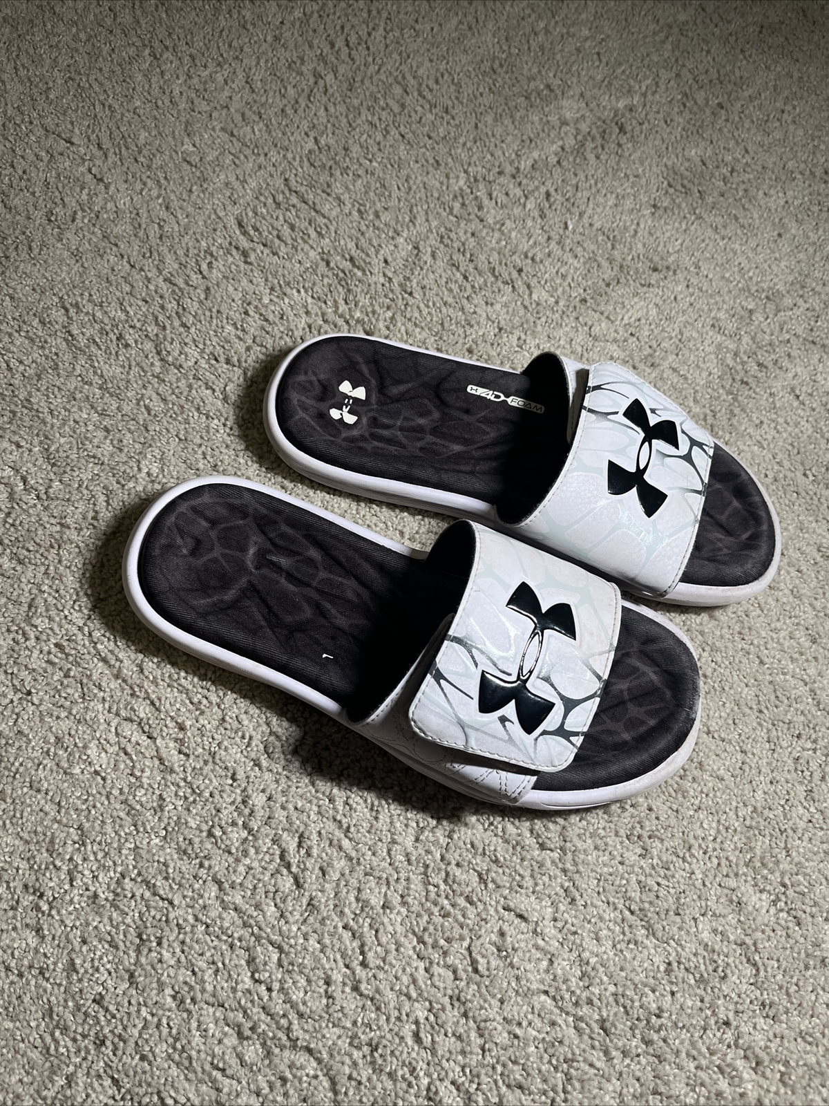 blue under armour slides