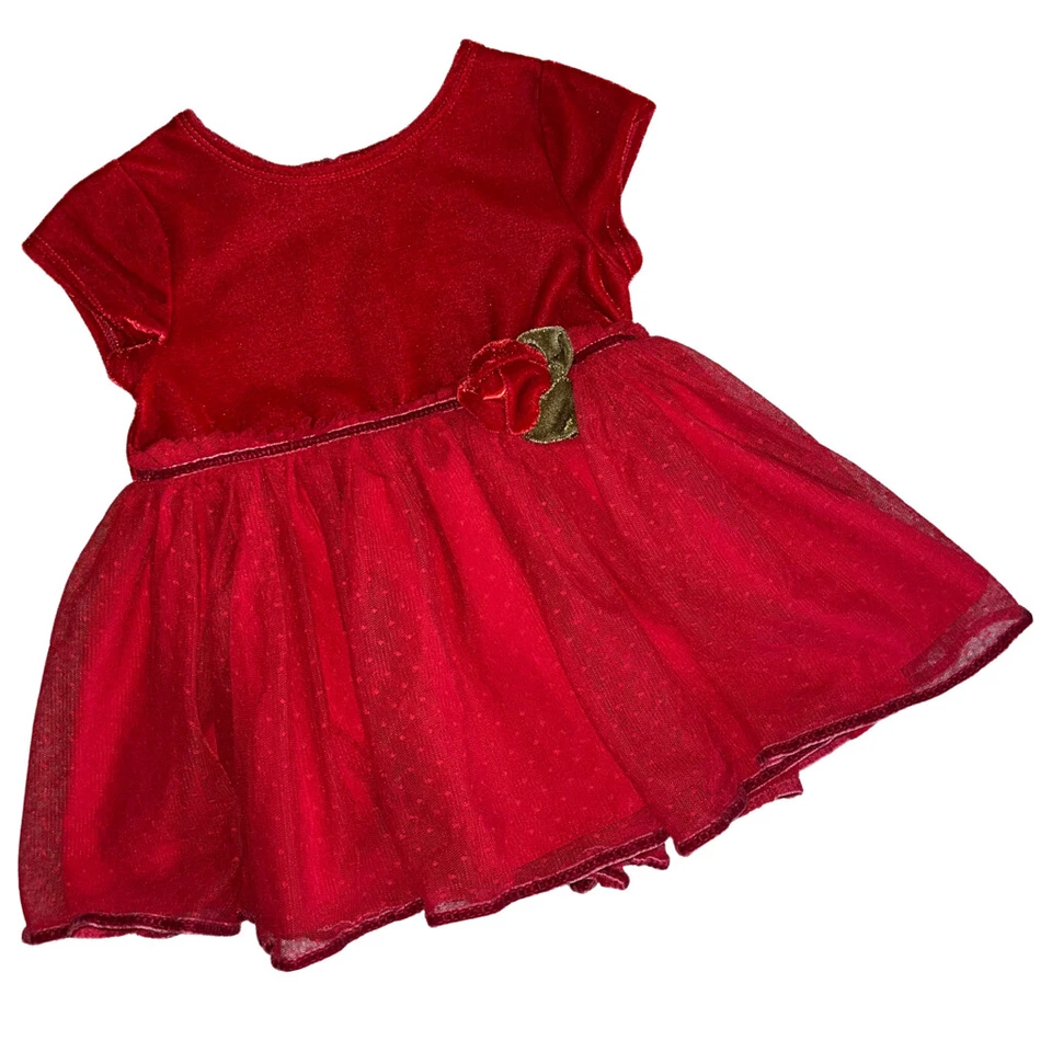 MARMALLETA 经典 TODDLERS 24 个月圣诞节/假日连衣裙 | VELVETY TOP WO — 第 2/4 张图片