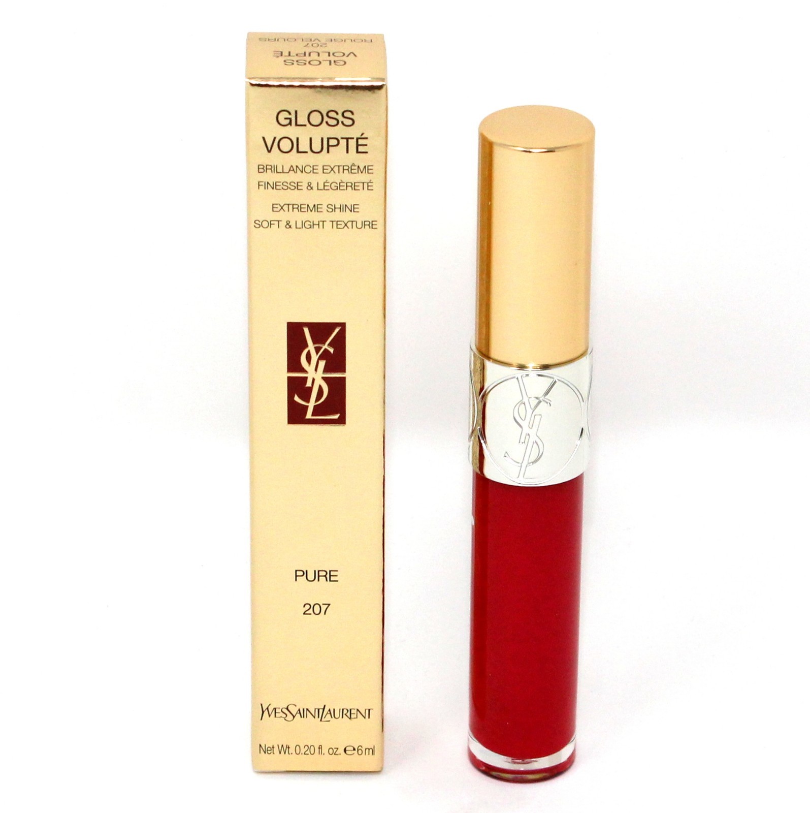 YSL GLOSS VOLUPTE EXTREME SHINE SOFT-LIGHT TEXTURE PURE 6ML 207 NIB-YSL71353 8390₽