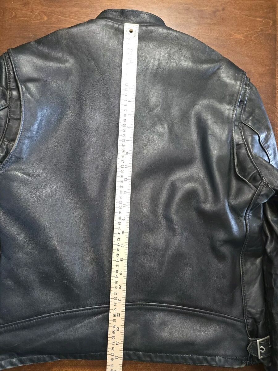 Schott Cafe Racer Leather Jacket Vintage 80's 90's | eBay Schott Cafe Racer Leather Jacket Vintage 80's 90's | eBay
