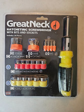 Great neck Ratcheting Screwdriver with bits s...