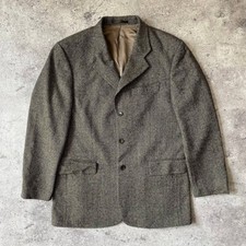 Hugo Boss Tweed Wool Blazer Sport Coat Suit Jacket Brown Size 50