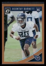 2018 Donruss Optic #144 Deontay Burnett /199 Rookie Tennessee Titans Orange