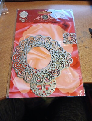 SALE CUTTING DIES  FOR SCRAPBOOKING NEW (JJ868) LIN & LENE DESIGN 10.5 CM ROUND