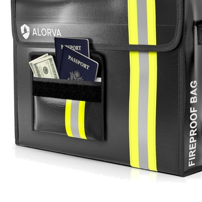 Ultimate Fireproof & Waterproof Document Bag - Lockable and Triple-Stitched