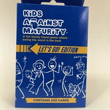 Kids Against Maturity LETS GO Edition* Travel Game* 200 Cards*