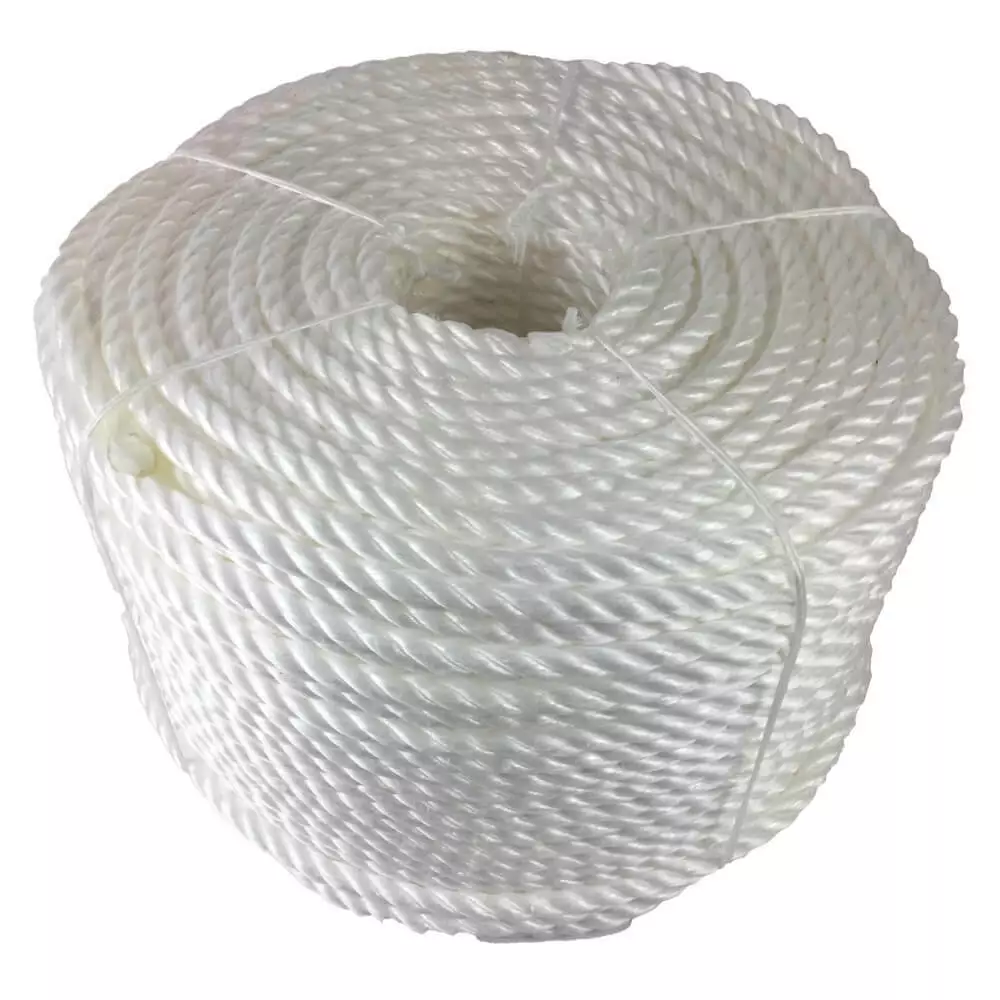 20mm White Polypropylene Rope, Cheap Nylon Rope, Poly Rope Coils - Select  Length