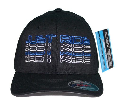 JUST RIDE FLEXFIT HAT FITTED CAP WAKE BOARD BMX MTB MOTOCROSS SKATE SLED - Picture 3 of 14