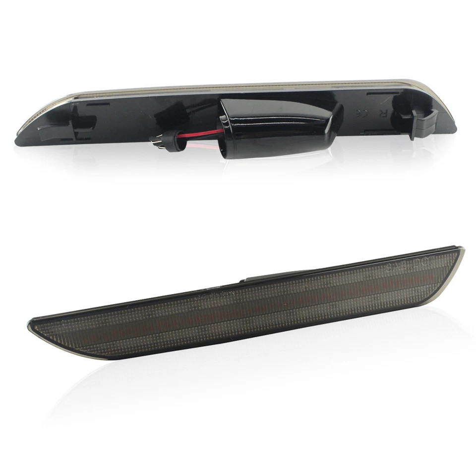 Lente ahumada LED rojo parachoques trasero luces marcadoras laterales lámpara para Ford Mustang 2015-up Foto 3 de 4